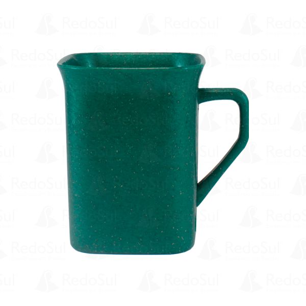 Caneca Quadrada Personalizada Green Colors 250 ml fibra Caneca Quadrada Personalizada Green Colors 250 ml fibra