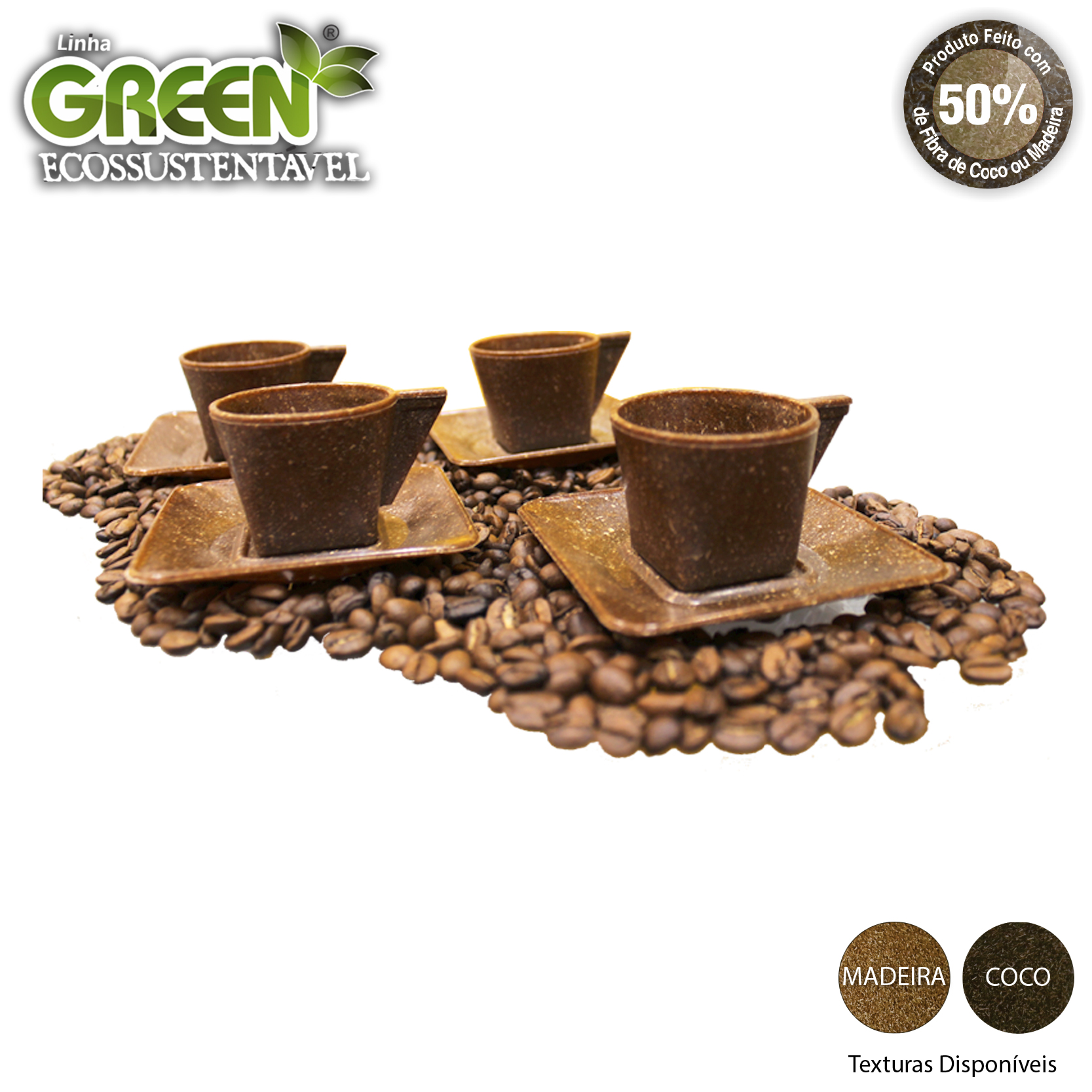 Xícara Personalizada eco fibra de coco
