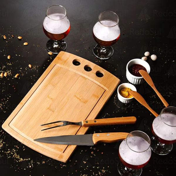 Kit Churrasco personalizado com acessório para Petiscos e Tábua - 11 Pçs Kit Churrasco personalizado com acessório para Petiscos e Tábua - 11 Pçs