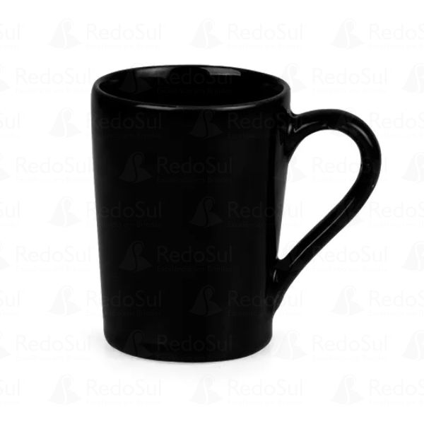 Caneca em cerâmica na cor preta 230 ml Caneca em cerâmica na cor preta 230 ml