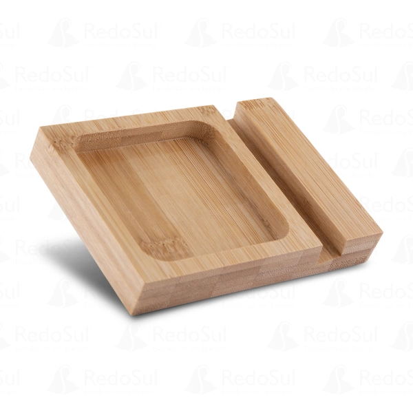 Porta Objetos e Smartphone em feltro e Bambu Personalizado