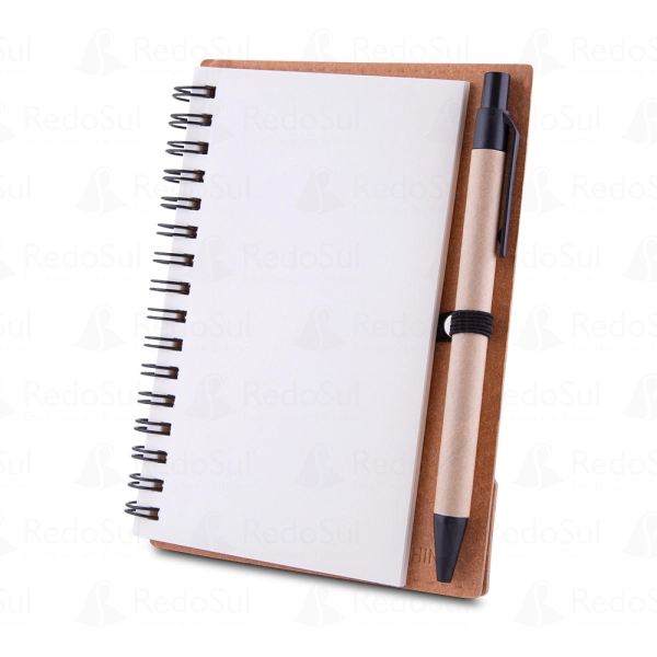 Caderno personalizado em Papelão reciclado com caneta Caderno personalizado em Papelão reciclado com caneta