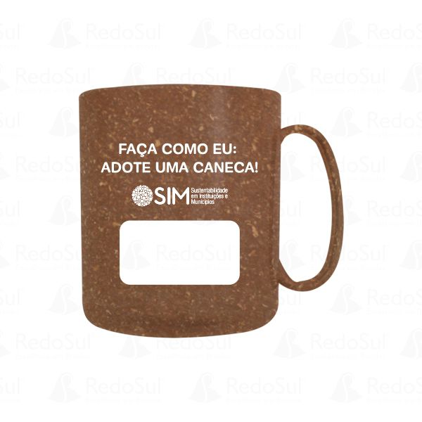 Caneca Personalizada Redonda em Fibra de Madeira 400 ml Caneca Personalizada Redonda em Fibra de Madeira 400 ml