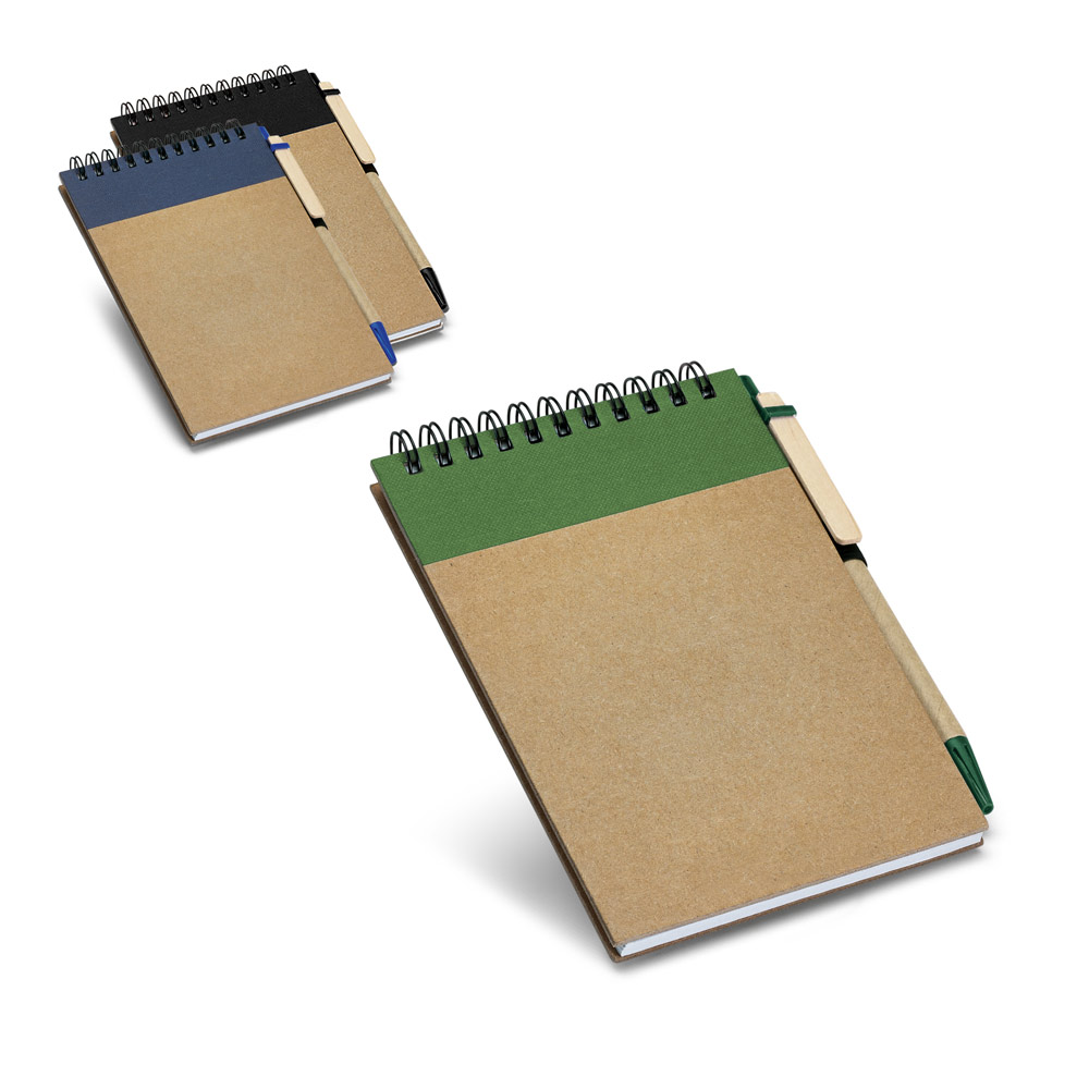 Kit Caderno e Caneta Ecológicos Personalizados 10,5 x 14,5 cm