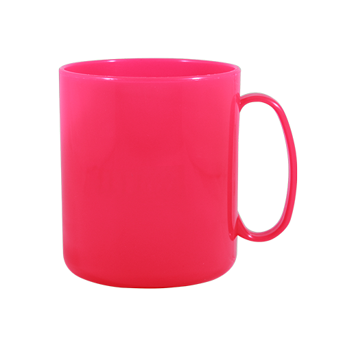 Caneca Redonda Plástica Opaca personalizada de 400 ml