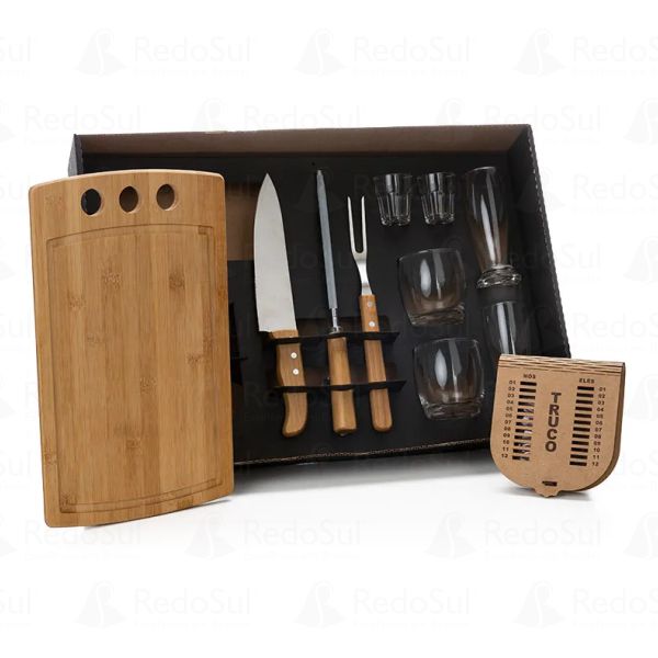 Kit Churrasco Personalizado com copos e jogo de baralho Kit Churrasco Personalizado com copos e jogo de baralho
