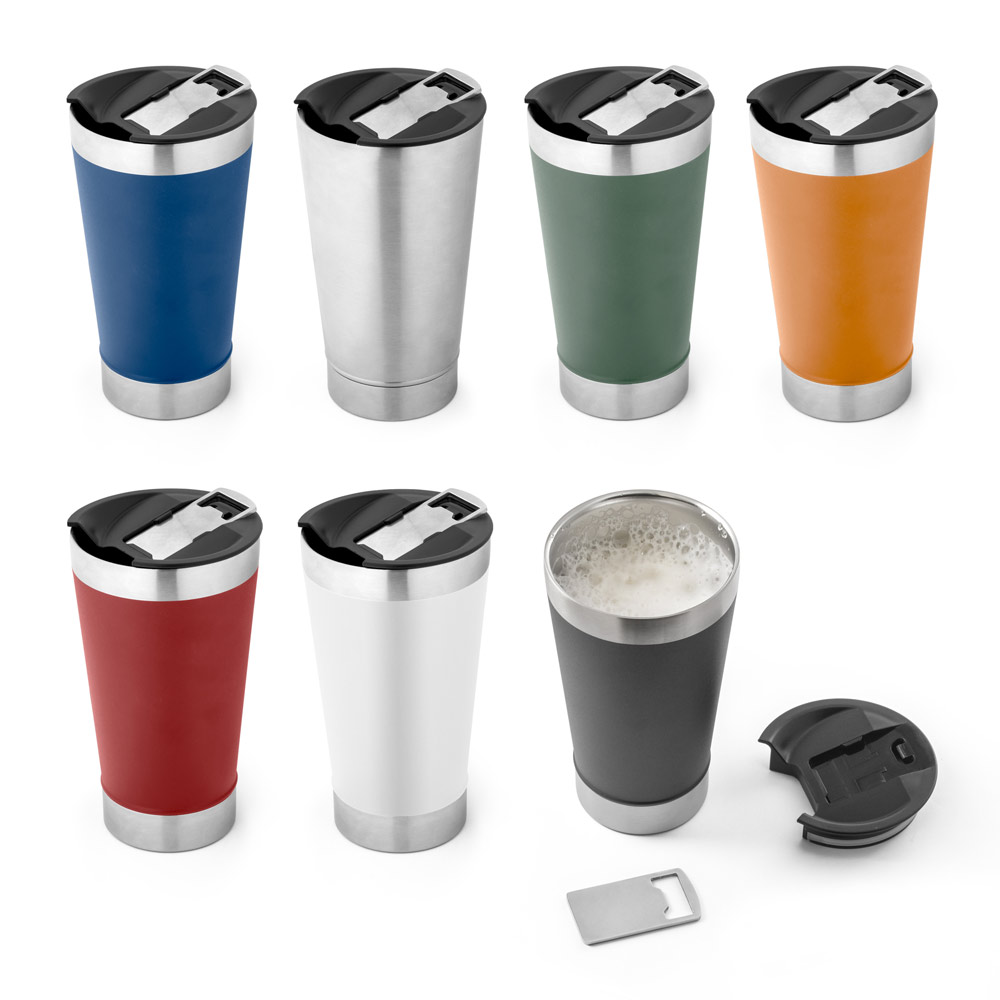 Copo térmico de viagem em inox com tampa Copo térmico de viagem em inox com tampa