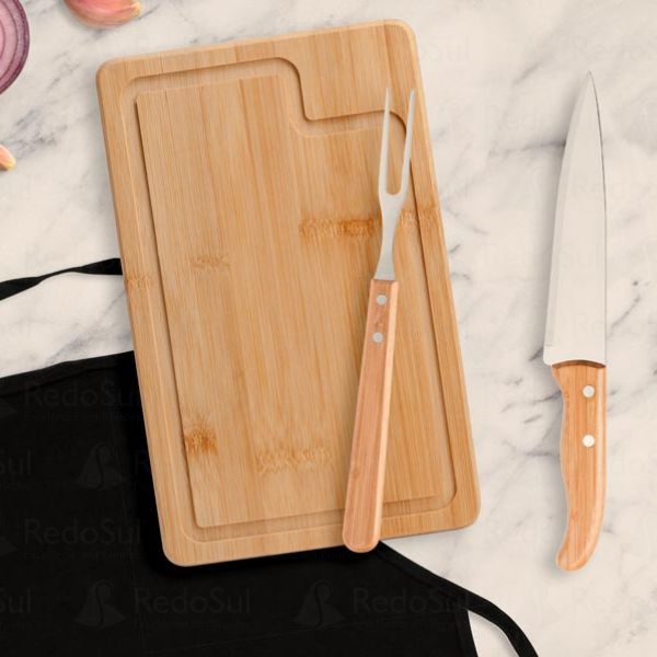 Kit churrasco personalizado 4 peças com avental