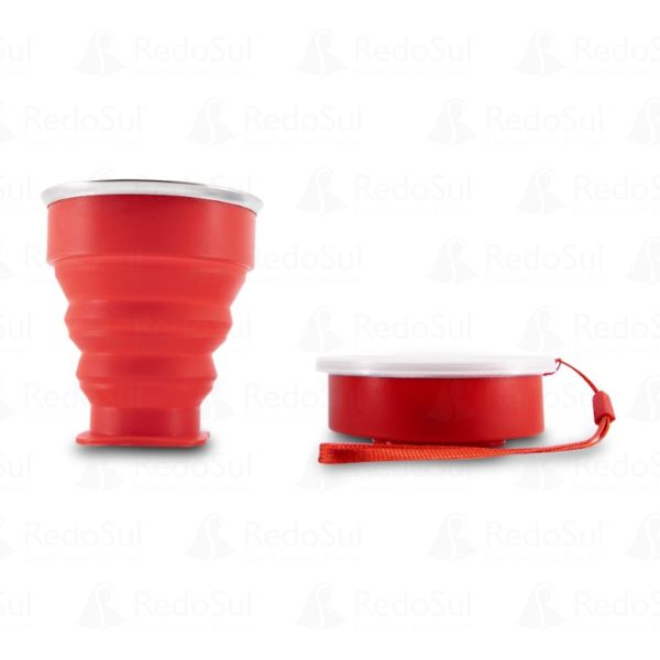 Copo retrátil de silicone personalizado 240 ml