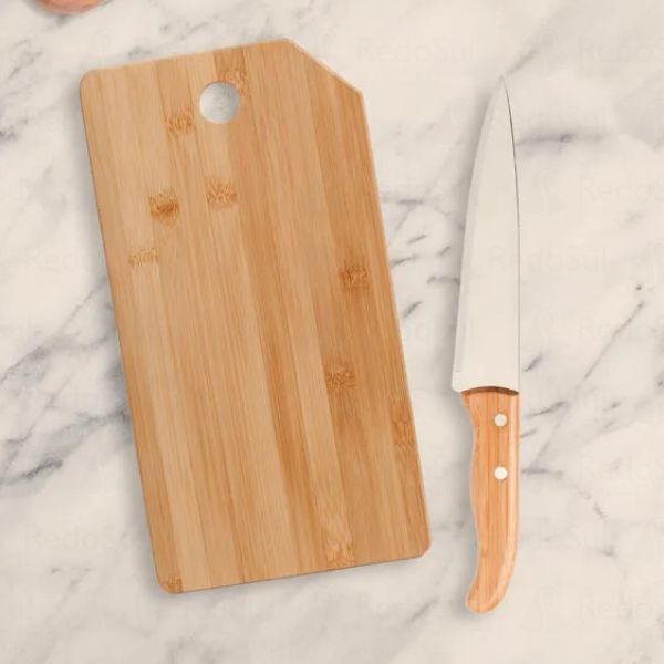 faca para churrasco personalizada de Bambu 2 Peças