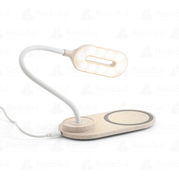 Luminária de Mesa personalizada com carregador wireless