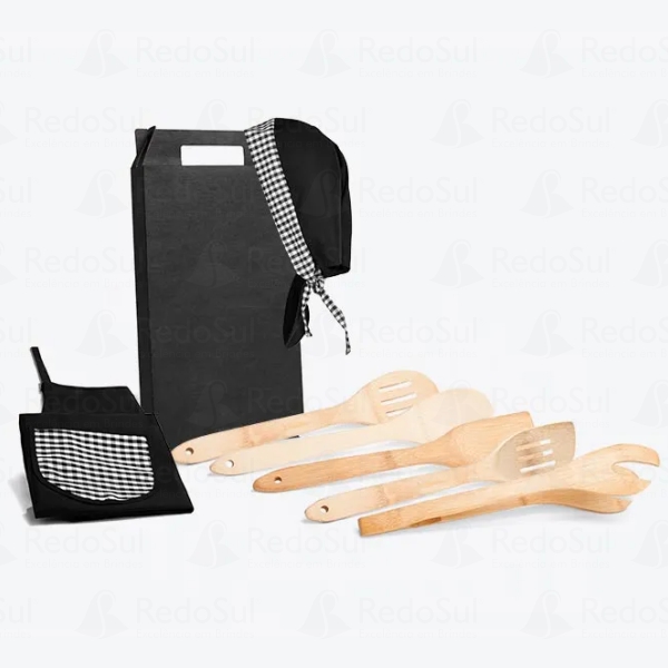 Conjunto de utensílios personalizados em Bambu com 8 peças Conjunto de utensílios personalizados em Bambu com 8 peças