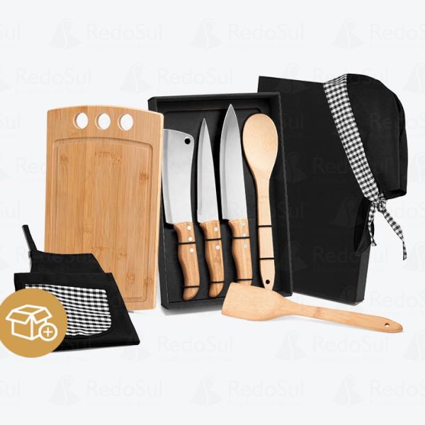 Kit Para Cozinha Em Bambu personalizado
