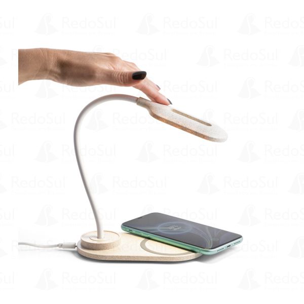 Luminária de Mesa personalizada com carregador wireless