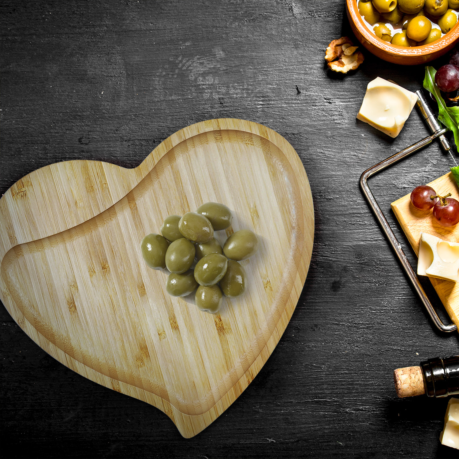 Petisqueira personalizada em formato de coração