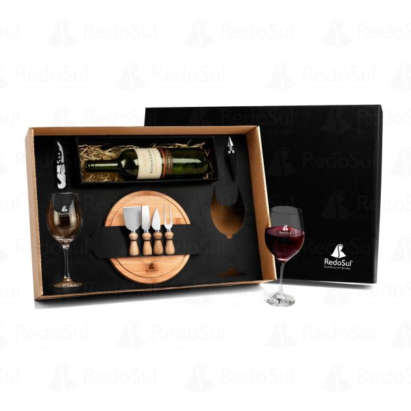 RD 7090007-Kit Queijo e Vinho Personalizado RD 7090007-Kit Queijo e Vinho Personalizado