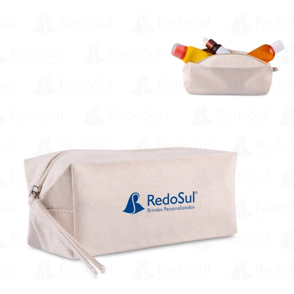 RD 833083-Necessaire em algodão reciclado 340g Personalizada