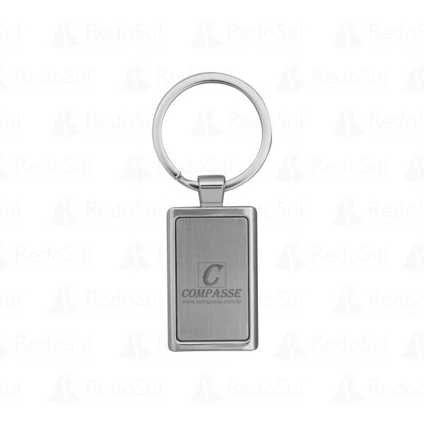 RD 862987-Chaveiro Metálico Personalizado Retangular
