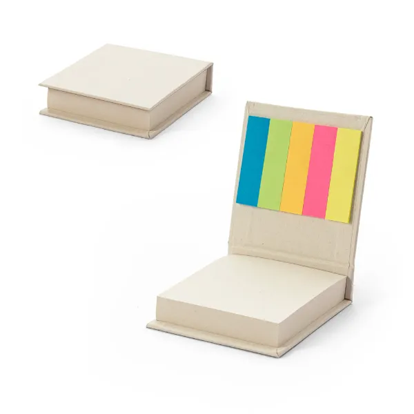 Conjunto personalizado 2 em 1 para escritório, em papel reciclado, com 5 blocos adesivados