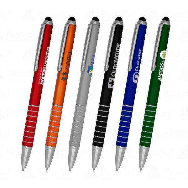 Caneta Personalizada Plástica com Ponta Touch Screen