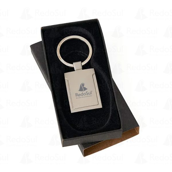 Chaveiro Personalizado em metal cromado Fosco Chaveiro Personalizado em metal cromado Fosco