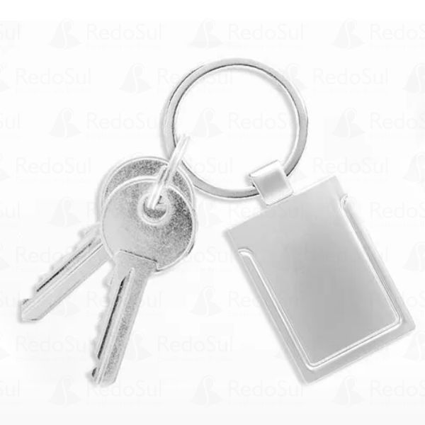 Chaveiro Personalizado em metal cromado Fosco Chaveiro Personalizado em metal cromado Fosco