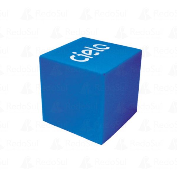 Cubo anti stress em vinil personalizado
