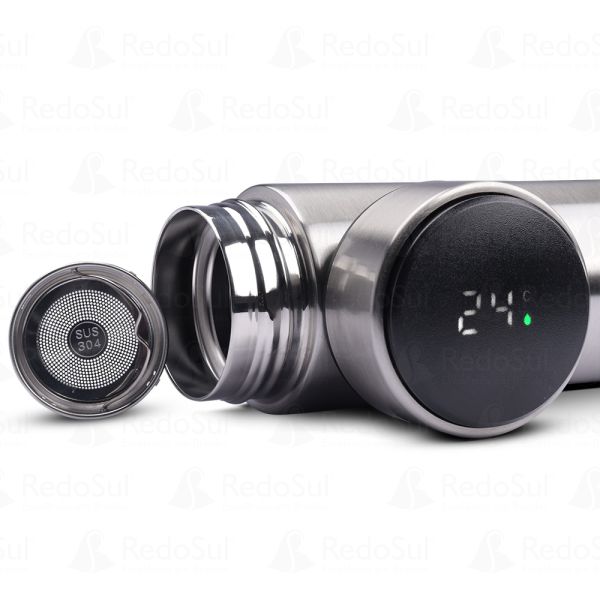 Garrafa Personalizada com termômetro digital 450 ml