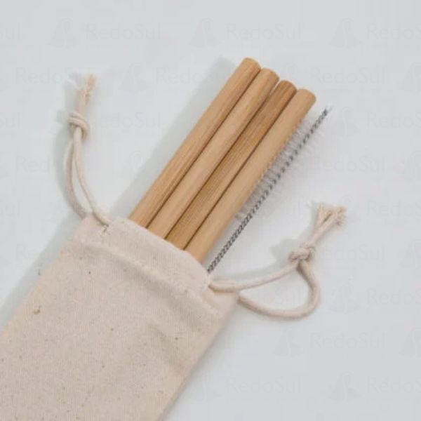 Kit com 4 Canudos em Bambu
