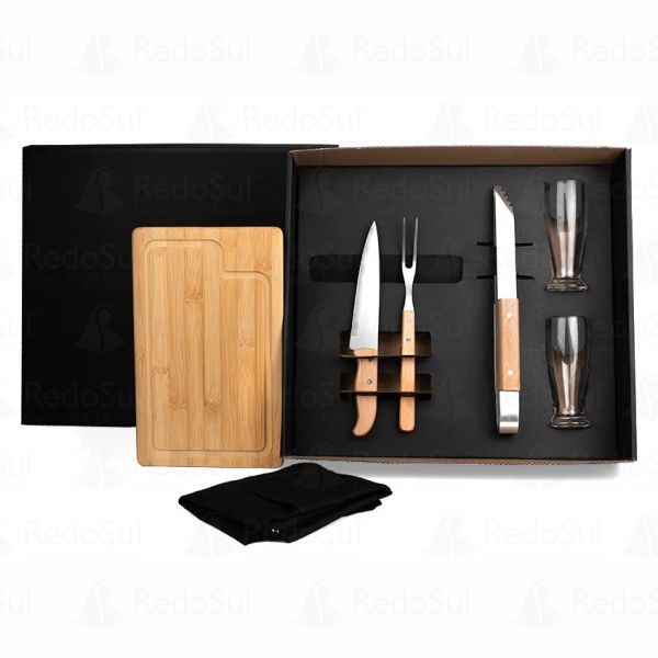 Kit para churrasco 7 peças personalizado Kit para churrasco 7 peças personalizado