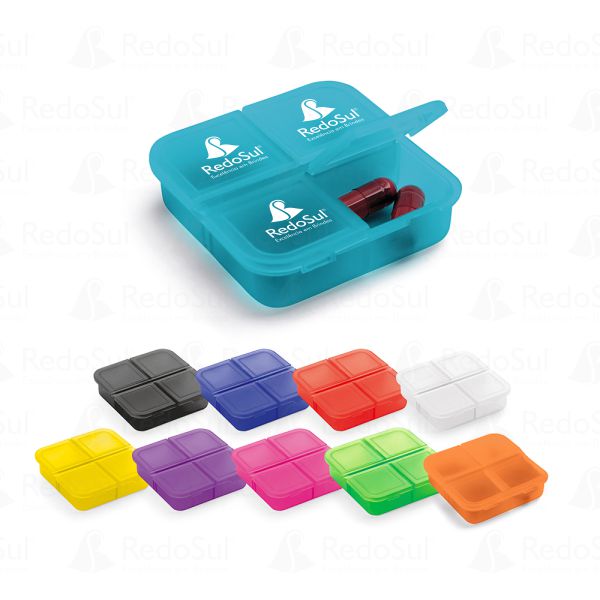 Porta Comprimidos Personalizado de 4 divisórias Porta Comprimidos Personalizado de 4 divisórias
